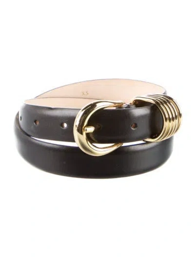 Pre-owned Dehanche Skinny Leather Belt Kit In Black