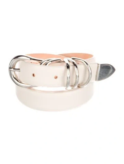 Pre-owned Dehanche Skinny Leather Belt In Neutral