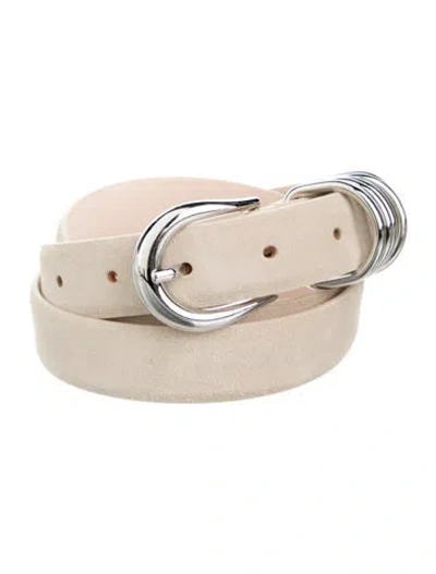 Pre-owned Dehanche Skinny Leather Belt In Neutrals