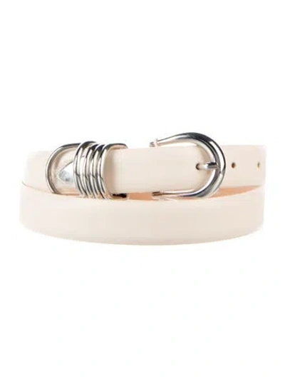 Pre-owned Dehanche Skinny Leather Belt In Neutrals
