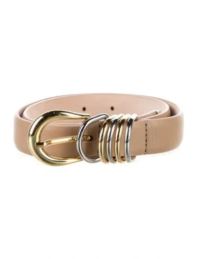 Pre-owned Dehanche Skinny Leather Belt In Neutrals