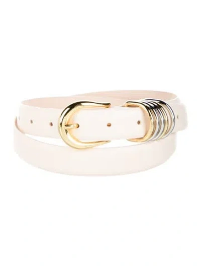 Pre-owned Dehanche Skinny Leather Belt W/ Tags In Neutrals