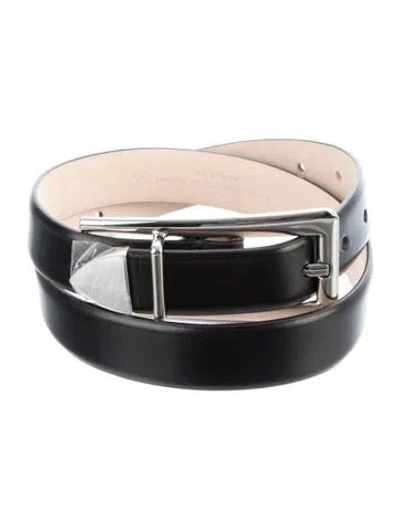 Pre-owned Dehanche Skinny Leather Waist Belt In Black