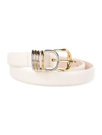 Pre-owned Dehanche Skinny Leather Waist Belt In Neutrals