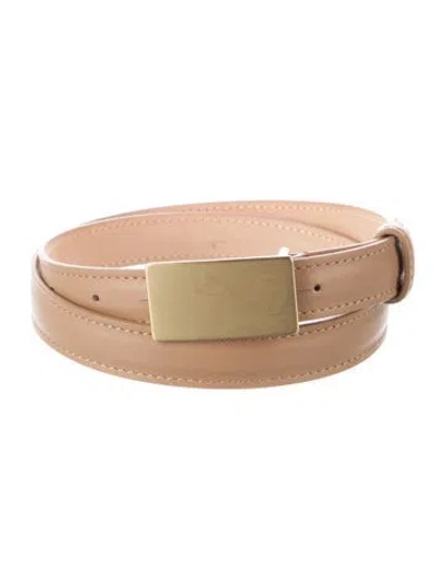 Pre-owned Dehanche Skinny Leather Waist Belt In Neutrals