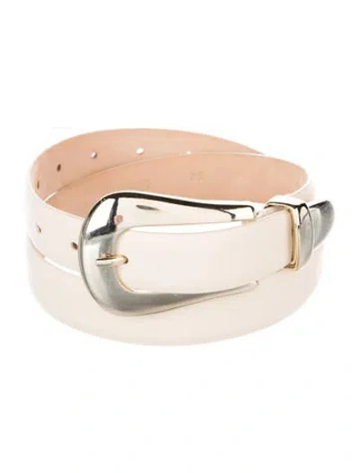 Pre-owned Dehanche Skinny Leather Waist Belt In Neutrals