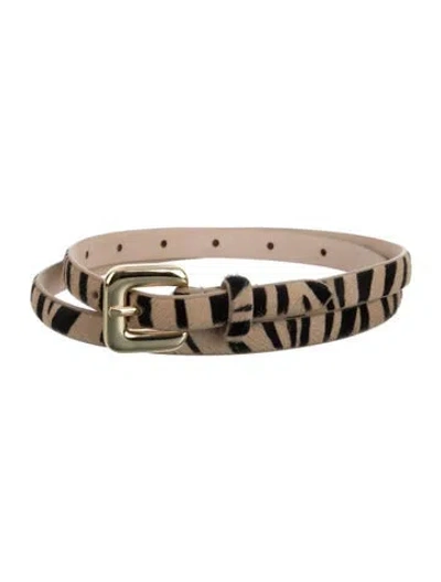 Pre-owned Dehanche Skinny Leather Waist Belt In Neutrals