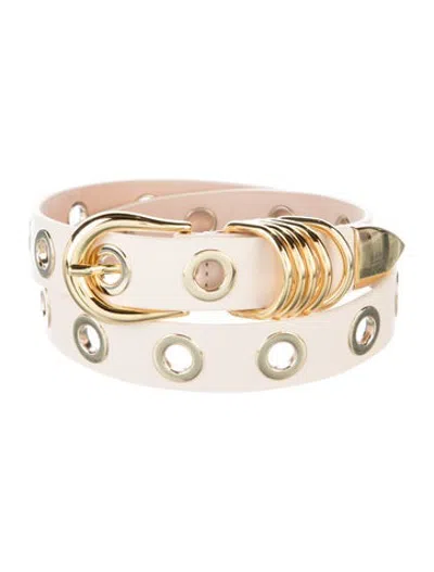 Pre-owned Dehanche Skinny Leather Waist Belt In Pink