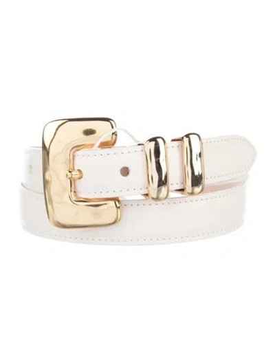 Pre-owned Dehanche Skinny Leather Waist Belt W/ Tags In Neutral