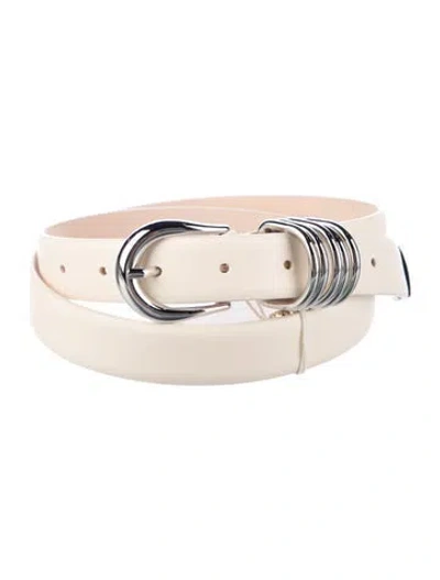 Pre-owned Dehanche Skinny Leather Waist Belt W/ Tags In Neutrals