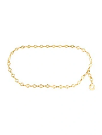 Pre-owned Dehanche Skinny Metal Chain-link Belt W/ Tags In Gold/metallic