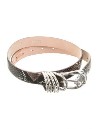 Pre-owned Dehanche Skinny Snakeskin Waist Belt In Multicolor
