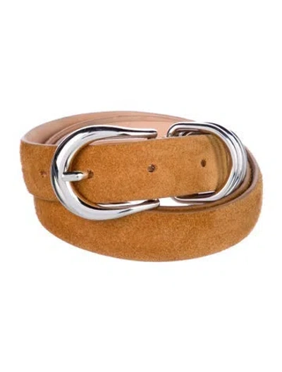 Pre-owned Dehanche Skinny Suede Belt Kit In Brown
