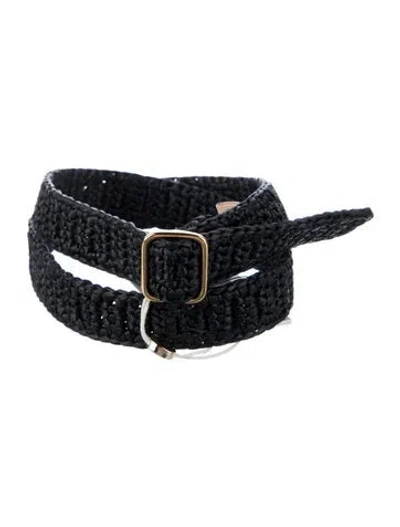 Pre-owned Dehanche Skinny Waist Belt W/ Tags In Black