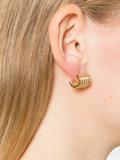 Dehanche Small Hollyhock Earrings In Gold