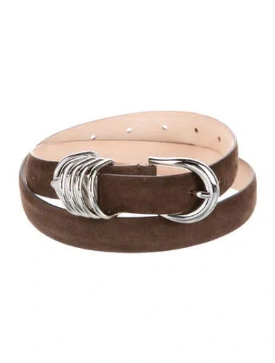 Pre-owned Dehanche Suede Belt In Brown