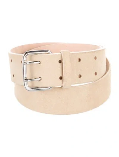 Pre-owned Dehanche Suede Belt In Silver