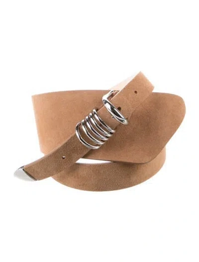 Pre-owned Dehanche Suede Waist Belt In Neutral