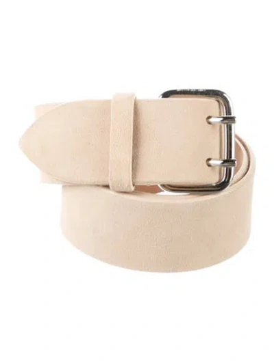 Pre-owned Dehanche Suede Waist Belt In Neutrals