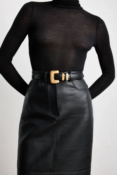 Dehanche Tetra Belt In Black And Gold