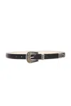 Dehanche Travertine Belt In Black  Onyx Inlay  & Silver