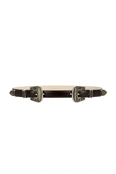 Dehanche Travertine Double Buckle Belt