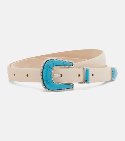 Dehanche Déhanche Travertine Leather Belt In Neutral