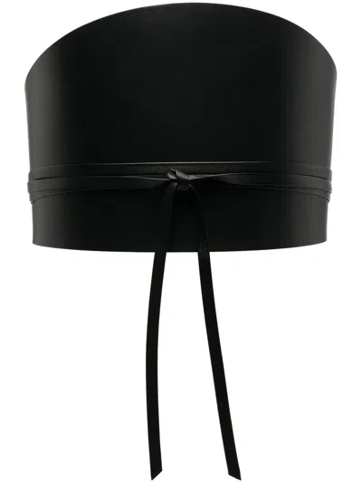 Dehanche Undone Corset Leather Belt In Black