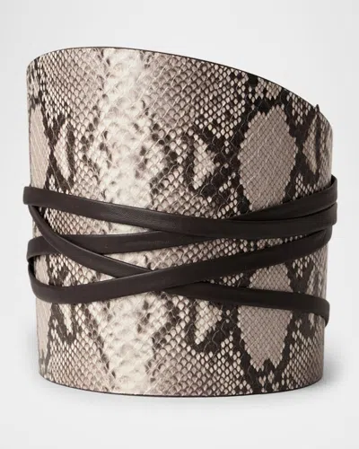 Dehanche Undone Embossed Corset In Neutral