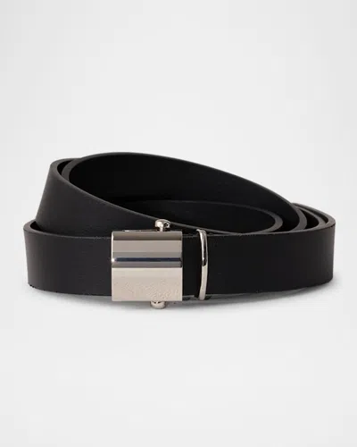 Dehanche Valadon Calfskin Leather Belt In Black