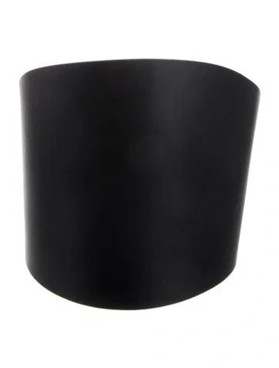 Pre-owned Dehanche Wide Leather Waist Belt In Black