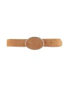 Dehanche Déhanche Woman Belt Camel Size Xs Calfskin, Zamak In Beige