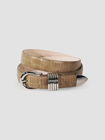 Dehanche Women's Hollyhock Alligator-embossed Leather Belt In Chai Alligator