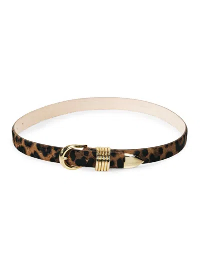 Dehanche Women's Hollyhock Animal-printed Pony Hair Belt In Pattern