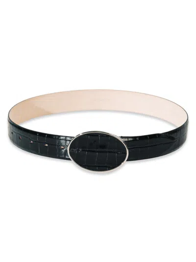 Dehanche Women's Resort Flint Croc-embossed Leather Belt