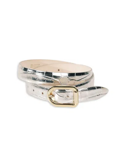 DEHANCHE WOMEN'S RESORT MIJA CROC-EMBOSSED LEATHER BELT