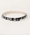 Dehanche Embellished Leather Belt In Black