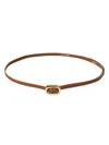 Dehanche Women's Venura Belt In Saddle & 24k Gold In Brown