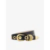 Dehanche Full Rivet Eyelet-embellished Leather Belt In Black