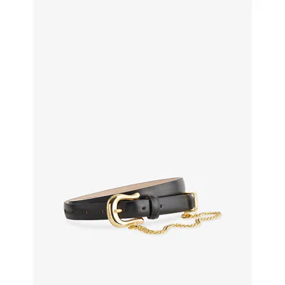 Dehanche Womens Black / Gold The Luzia Leather Belt In Multi
