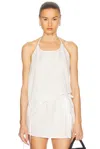 Deiji Studios Arch Halter Top In White