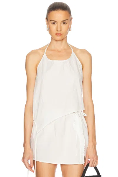 Deiji Studios Arch Halter Top In White