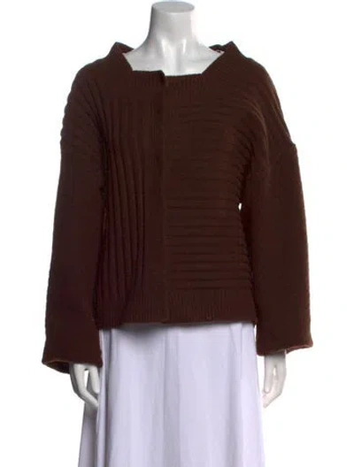 Pre-owned Deiji Studios Bateau Neckline Sweater In Brown
