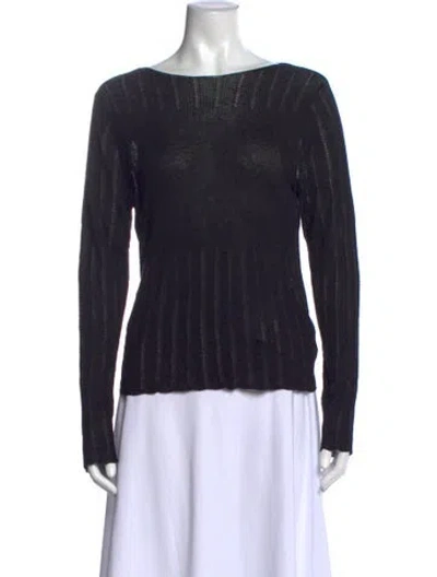 Pre-owned Deiji Studios Bateau Neckline Sweater W/ Tags In Blue