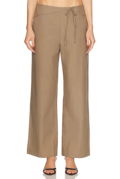 Deiji Studios Belted Pant In Clay