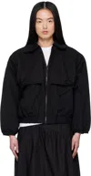 Deiji Studios Black Double Layered Jacket In Black