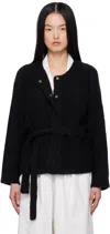 Deiji Studios Black Pod Knit Cardigan In Black
