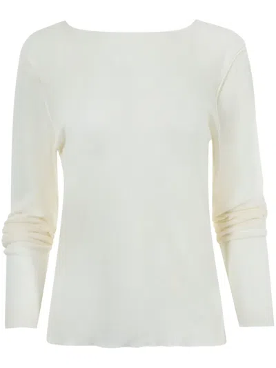 Deiji Studios Boat-neck Top In White