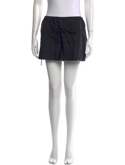 Pre-owned Deiji Studios Bow Accents Mini Skirt In Black