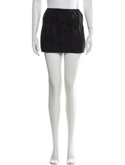 Pre-owned Deiji Studios Bow Accents Mini Skirt In Black